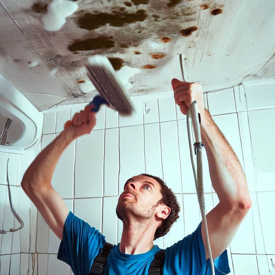 Jak usunąć pleśń z sufitu łazienki